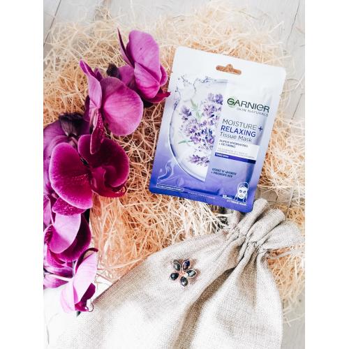 Garnier Moisture Bomb, Lavender Sheet Mask [Moisture + Relaxing, Super Hydrating Detiring Mask] (Nawilżająca maska na tkaninie lawendowa) - opinie | zdjęcie do recenzji od 7a06ac59e4dc690f8e80c7b3076f57372d3721af_6397c093f40a5