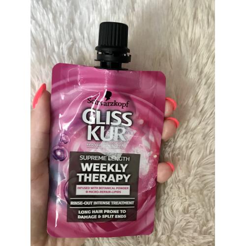 Schwarzkopf Gliss Supreme Length, Weekly Therapy (Intensywna odżywka z regeneracyjnymi mikrolipidami i pudrem roślinnym) - opinie | zdjęcie do recenzji od brzozowskaaa