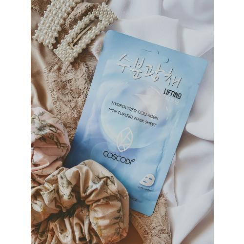 Coscodi Lifting Hydrolyzed Collagen Moisturized Mask Sheet (Nawilżająco-liftingująca maseczka do twarzy) - opinie | zdjęcie do recenzji od kosmetoholiczka_testuje - 2