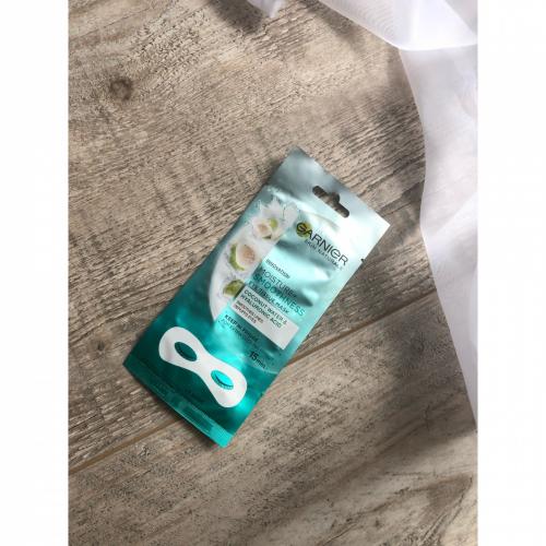 Garnier Moisture + Smoothness, Eye Tissue Mask (Wgładzająca zmarszczki maska na tkaninie pod oczy `Woda kokosowa i kwas hialuronowy`) - opinie | zdjęcie do recenzji od Daarkaaaa