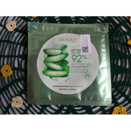 Bioaqua Soothing & Moisture, Aloe Vera 92% Soothing Gel Mask (Żelowa maseczka do twarzy w płacie) - opinie | zdjęcie do recenzji od Moniczkasia