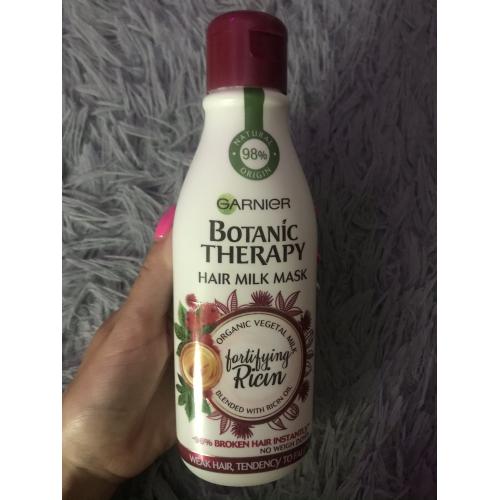 Garnier Botanic Therapy, Hair Milk Mask Wzmacniająca Rycyna, Maska do włosów osłabionych z tendencją do łamliwości - opinie | zdjęcie do recenzji od brzozowskaaa