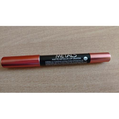 Golden Rose Metals, Matte Metallic Lip Crayon (Metaliczna matowa pomadka w kredce) - opinie | zdjęcie do recenzji od Rudzik7 - 1