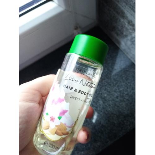 Oriflame Love Nature, Hair & Body Oil with Sweet Almond Oil (Olejek do ciała i włosów z olejkiem z migdałów) - opinie | zdjęcie do recenzji od Wiola435