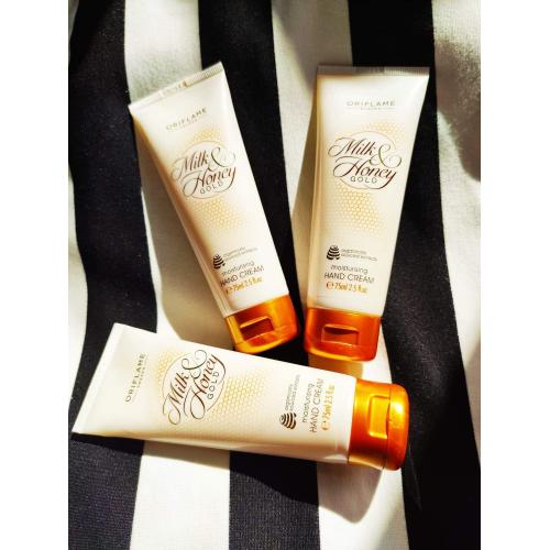 Oriflame Milk & Honey Gold, Moisturising Hand Cream (Nawilżający krem do rąk) - opinie | zdjęcie do recenzji od Bibaaaaaa