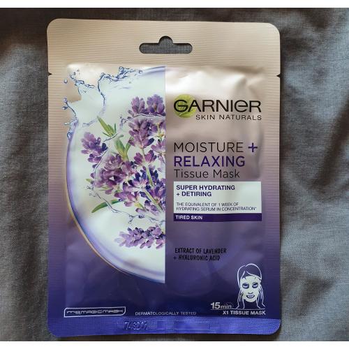 Garnier Moisture Bomb, Lavender Sheet Mask [Moisture + Relaxing, Super Hydrating Detiring Mask] (Nawilżająca maska na tkaninie lawendowa) - opinie | zdjęcie do recenzji od wonder_joker97