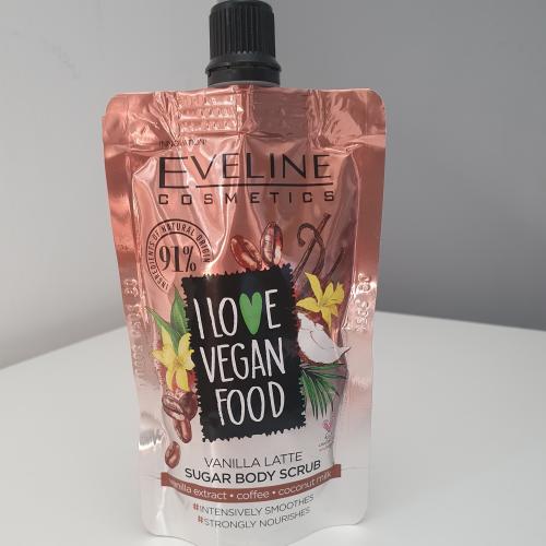 Eveline Cosmetics I Love Vegan Food, Cukrowy peeling do ciała `Vanilla Latte` - opinie | zdjęcie do recenzji od wonder_joker97