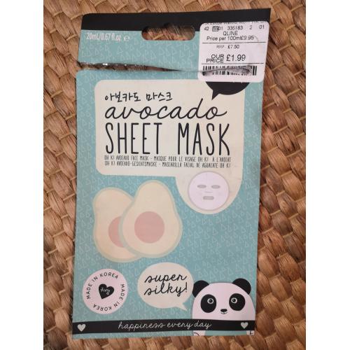 Oh K! Avocado Sheet Mask (Maska do twarzy w płachcie) - opinie | zdjęcie do recenzji od madzialenka025
