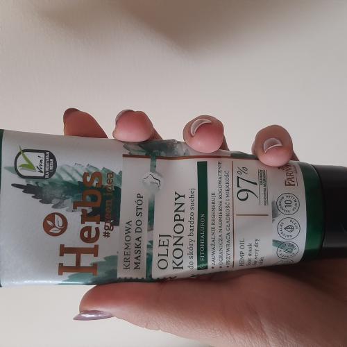 Herbs Green Idea, Kremowa maska do stóp dla skóry bardzo suchej `Olej konopny` - opinie | zdjęcie do recenzji od patkakz