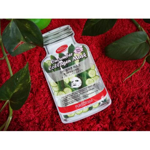 Purederm Cucumber Collagen Mask (Ogórkowo-kolagenowa maseczka na twarz) - opinie | zdjęcie do recenzji od Moniczkasia