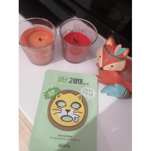 SKIN79 Animal Mask, Calming & Soothingcare for Angry Cat (Maska silnie kojąca i nawilżająca 'Zły Kot') - opinie | zdjęcie do recenzji od blondeinbeauty