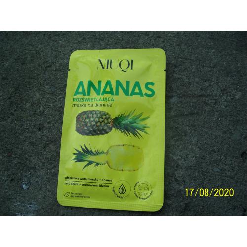 Niuqi Rozświetlająca maska na tkaninie `Ananas` - opinie | zdjęcie do recenzji od Smerfeta83