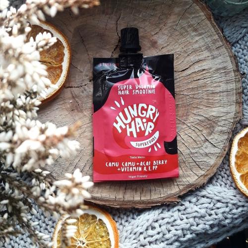 Hungry Hair Superfoods, Super Vitamin Hair Smoothie Camu Camu + Acai Berry + Vitamin A, E, PP (Smoothie- maska do włosów `Camu Camu, jagody Acai, witaminy A, E i PP`) - opinie | zdjęcie do recenzji od MagFifi