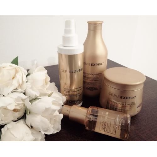 L'Oreal Professionnel Serie Expert, Absolut Repair Gold Quinoa, Perfecting Multipurpose Spray (Wielofunkcyjny spray 10 w 1 do włosów zniszczonych) - opinie | zdjęcie do recenzji od MissYou00