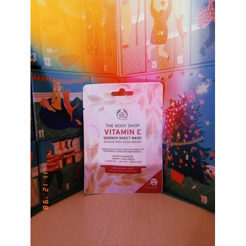 The Body Shop Vitamin E, Quench Sheet Mask (Łagodząca maska do twarzy w płachcie `Witamina E`) - opinie | zdjęcie do recenzji od Rumcykiewicz