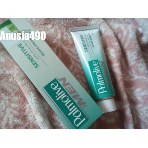 Palmolive Men, Sensitive Shave Cream with Aloe Vera (Krem do golenia dla mężczyzn z aloesem do skóry wrażliwej) - opinie | zdjęcie do recenzji od Anusia490