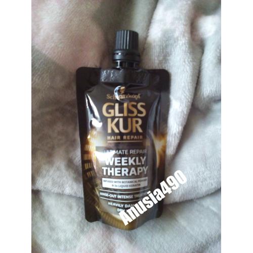 Schwarzkopf Gliss Ultimate Repair, Weekly Therapy (Intensywna odżywka do bardzo zniszczonych i suchych włosów) - opinie | zdjęcie do recenzji od Anusia490