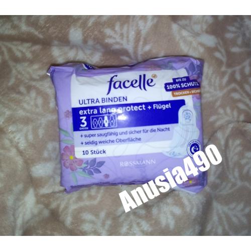 Facelle Ultra Binden Extra Lang Protect + Flugel (Ultra podpaski ze skrzydełkami na noc rozmiar 3) - opinie | zdjęcie do recenzji od Anusia490