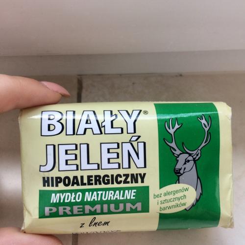Biały Jeleń Mydło naturalne Premium w kostce z lnem - opinie | zdjęcie do recenzji od kama_m1