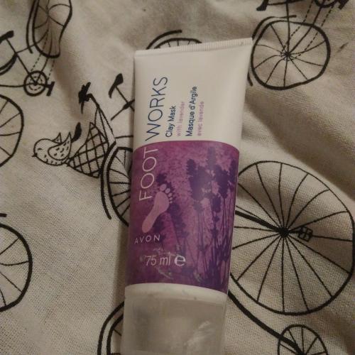 Avon Foot Works, Beautiful Lavender, Comforting 3 in 1 Mask [Clay Mask with Lavender] (Intensywnie pielęgnująca maska do stóp 3 w 1 [Wygładzająca maska lawendowa do stóp]) - opinie | zdjęcie do recenzji od EdytaSmolewska