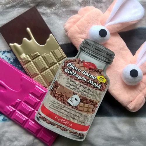 Purederm Choco Cacao, Collagen Mask (Maseczka do twarzy czekoladowo-kolagenowa) - opinie | zdjęcie do recenzji od Sherifka89
