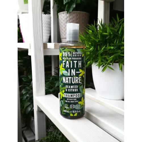 Faith In Nature Seaweed & Citrus Shampoo (Organiczny szampon do wszystkich rodzajów włosów z wyciągiem z wodorostów i olejkiem z cytrusów) - opinie | zdjęcie do recenzji od januarymoonlight