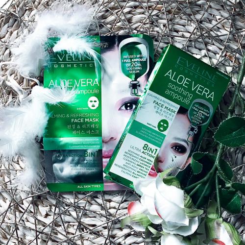 Eveline Cosmetics Aloe Vera Shooting Ampoule, Sheet Mask (Aloesowa ampułka kojąca 8 w 1) - opinie | zdjęcie do recenzji od AniaAnabell - 2