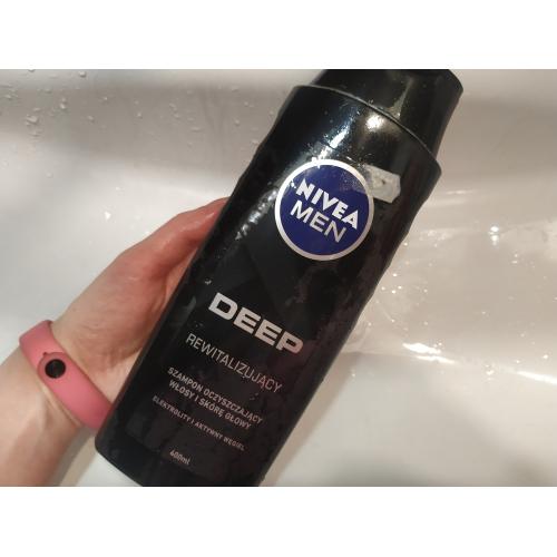Nivea Men, Deep, Szampon rewitalizujący dla mężczyzn - opinie | zdjęcie do recenzji od teczowaosmiornica