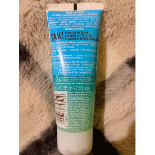 Lirene Dermoprogram Make Me Clean!, Gruboziarnisty peeling do twarzy `Kokos i ekstrakt z bambusa` - opinie | zdjęcie do recenzji od Kasia9908 - 2
