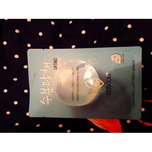 Coscodi Lifting Hydrolyzed Collagen Moisturized Mask Sheet (Nawilżająco-liftingująca maseczka do twarzy) - opinie | zdjęcie do recenzji od KIN0183 - 3