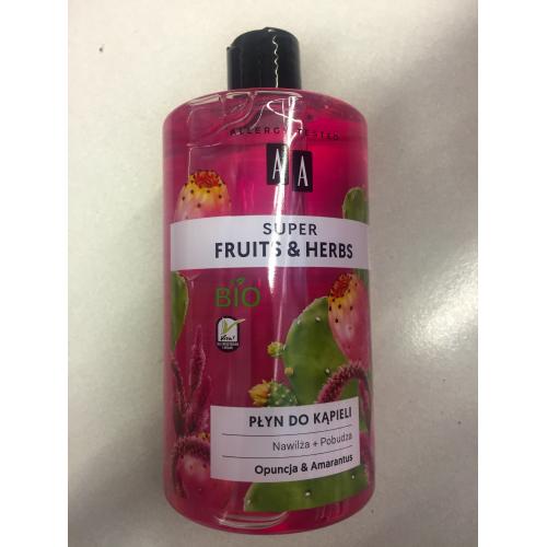 AA Super Fruits & Herbs, Płyn do kąpieli `Opuncja & amarantus` - opinie | zdjęcie do recenzji od 49510cba5fef09f401ffe3f49994f01f3485a7ad_607cb9f26ba11