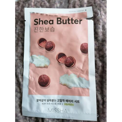 Missha Airy Fit, Face Mask Shea Butter (Nawilżająco - odżywcza maseczka w płachcie z ekstraktem z masła Shea) - opinie | zdjęcie do recenzji od Kafe81