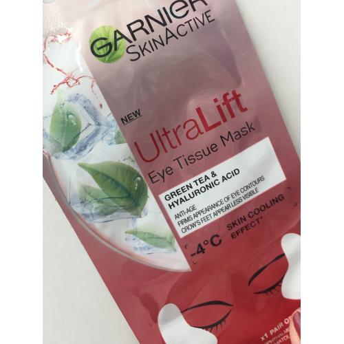 Garnier SkinActive, Hydra Bomb Augen-Tuchmaske Gruentee Extrakt Hyaluronsaeure [Skin Active, Ultra Lift, Eye Tissue Mask] (Maska w płachcie pod oczy z ekstraktem z zielonej herbaty i z kwasem hialuronowym) - opinie | zdjęcie do recenzji od 49510cba5fef09f401ffe3f49994f01f3485a7ad_607cb9f26ba11