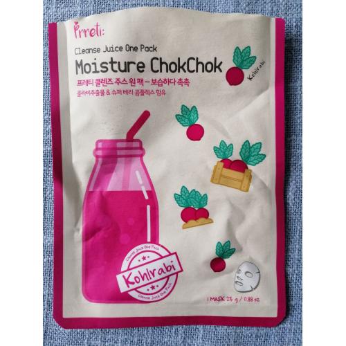 Prreti Skin Smoothie, Cleanse Juice One Pack Moisture ChokChok Kohlrabi (Maseczka nawilżająca w płacie `Kalarepa`) - opinie | zdjęcie do recenzji od Kafe81