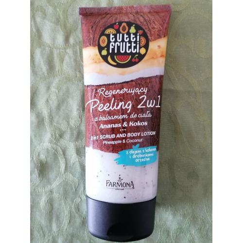Tutti Frutti 2w1 peeling z balsamem pod prysznic `Ananas i kokos` - opinie | zdjęcie do recenzji od Kafe81