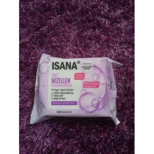 Isana Clean + Care, 3 in 1 Milde Reinigungstücher (Chusteczki do demakijażu) - opinie | zdjęcie do recenzji od daria_tkaczyk