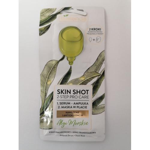 Bielenda Skin Shot 2 Step Pro Care,  Maska w płacie + ampułka `Algi morskie nawilżenie i antyoksydacja` - opinie | zdjęcie do recenzji od Kafe81