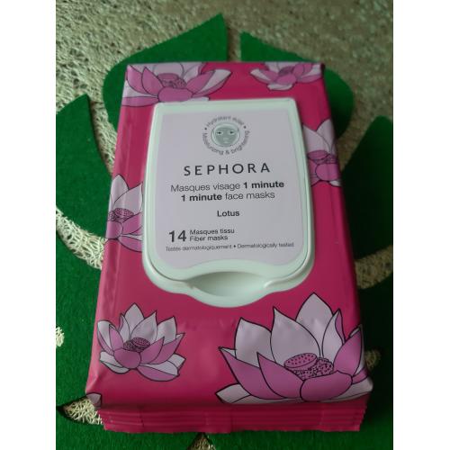 Sephora Collection, 1 Minute Face Mask Lotus (Zestaw masek w płachcie `Lotos`) - opinie | zdjęcie do recenzji od KIN0183 - 1