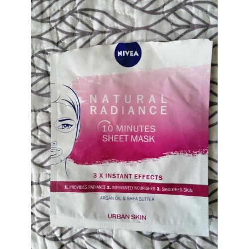 Nivea Urban Skin Natural Radiance, 10 Minutes Sheet Mask (10-minutowa rozświetlająca maska w płachcie) - opinie | zdjęcie do recenzji od Kafe81