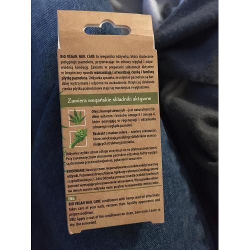 Bielenda Bio Vegan Nail Care, Nail Conditioner with Hemp Seed Oil (Odżywka do paznokci `Konopie siewne`) - opinie | zdjęcie do recenzji od blekit_nieba - 2