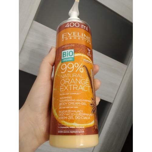 Eveline Cosmetics 99% Natural Orange Extract, Rozgrzewający odżywczo-ujędrniający krem-żel do ciała - opinie | zdjęcie do recenzji od Moniula93 - 1
