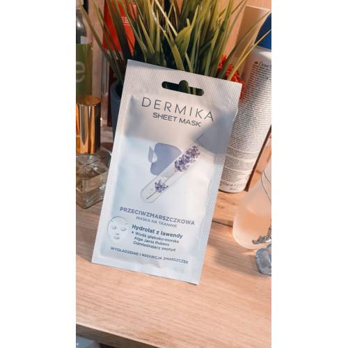 Dermika Sheet Mask, Przeciwzmarszczkowa maska na tkaninie `Hydrolat z lawendy` - opinie | zdjęcie do recenzji od taktojamarta - 2