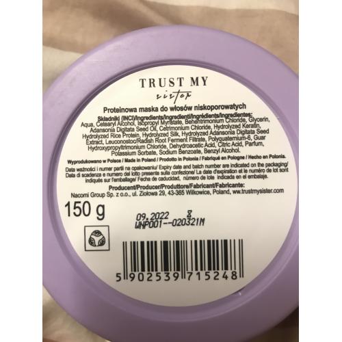 Trust My Sister Low Porosity Hair, Protein Hair Mask (Proteinowa maska do włosów niskoporowatych) - opinie | zdjęcie do recenzji od Len420 - 2