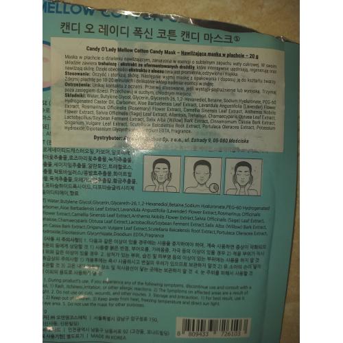 Candy O'Lady Mellow Cotton Candy Mask (Nawilżająca maska w płachcie) - opinie | zdjęcie do recenzji od HonoSa - 2
