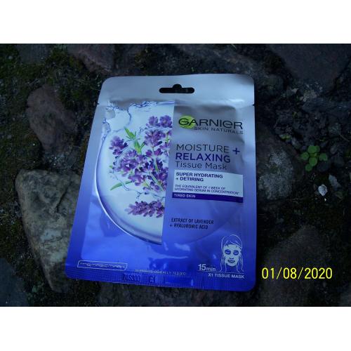 Garnier Moisture Bomb, Lavender Sheet Mask [Moisture + Relaxing, Super Hydrating Detiring Mask] (Nawilżająca maska na tkaninie lawendowa) - opinie | zdjęcie do recenzji od Smerfeta83