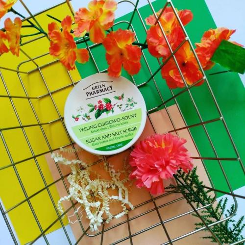 Green Pharmacy Peeling cukrowo - solny `Masło shea i zielona kawa` - opinie | zdjęcie do recenzji od olaaniolek