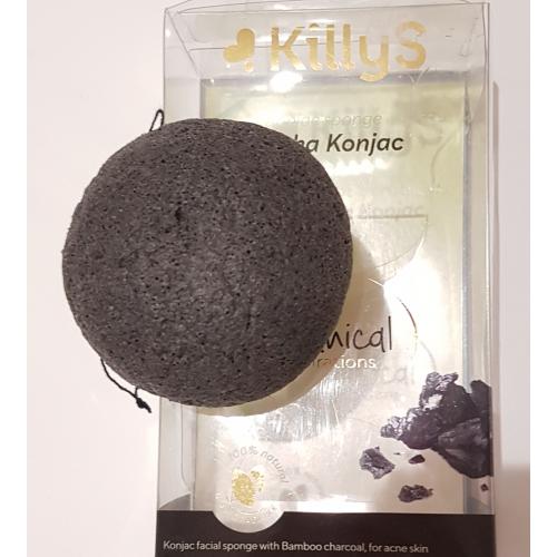 KillyS Botanical Inspirations, Gąbka Konjac do mycia twarzy z węglem bambusa do skóry trądzikowej - opinie | zdjęcie do recenzji od Staria - 3