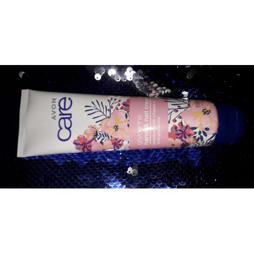 Avon Care, Glycerine Hand & Nail Cream with Jasmine, Vitamin E and Glycerine (Glicerynowy krem  do rąk  i paznokci z jaśminem i witaminą E [Wygładzający krem do rąk o zapachu jaśminu]) - opinie | zdjęcie do recenzji od KITKA_23 - 1