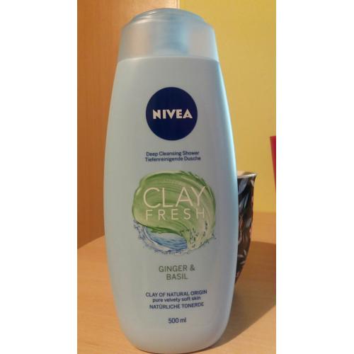 Nivea Clay Fresh, Deep Cleansing Shower Ginger & Basil (Żel pod prysznic z glinką `Imbr i bazylia`) - opinie | zdjęcie do recenzji od KasiaOke