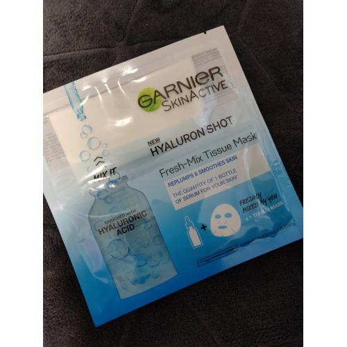 Garnier SkinActive, Fresh Hyaluron Shot, Fresh-Mix Tissue Mask (Maska w płachcie z kwasem hialuronowym) - opinie | zdjęcie do recenzji od niulaanula